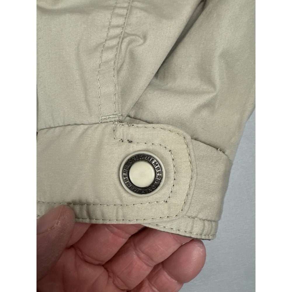 Vintage Members Only Jacket Tan Cafe Racer Cotton Blend L - Picture 6 of 16